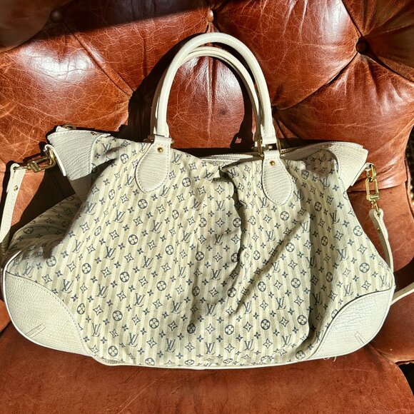 LOUIS VUITTON Monogram Mini Lin Croisette Marina GM Hand Bag satchel - Picture 2 of 15